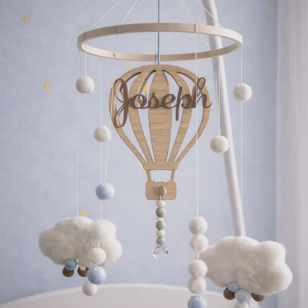 Luftballon – Personligt Navneskilt til Børneværelset