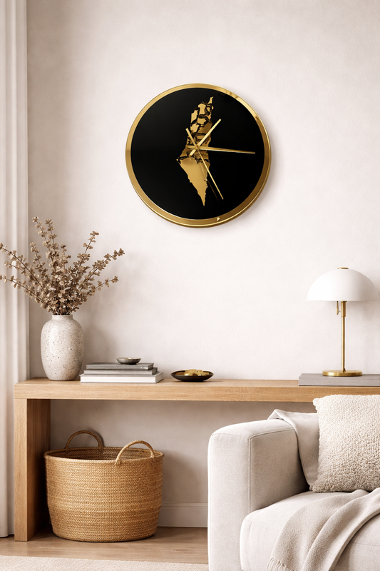 Vægur med kort over Palæstina