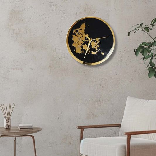 Vægur med kort over Danmark